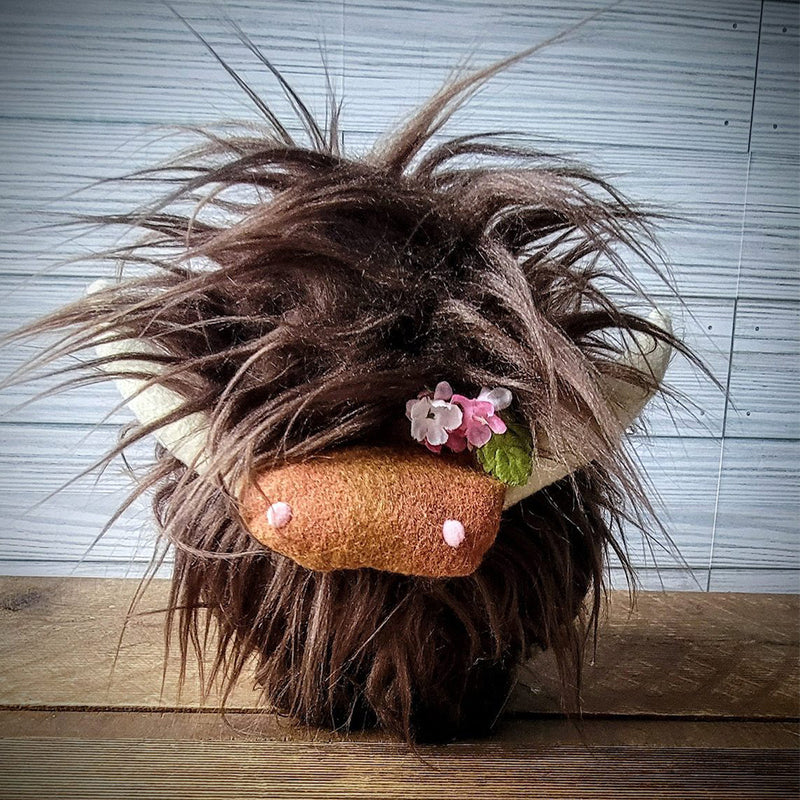 Long Haired Cow Toy Doll Decoration