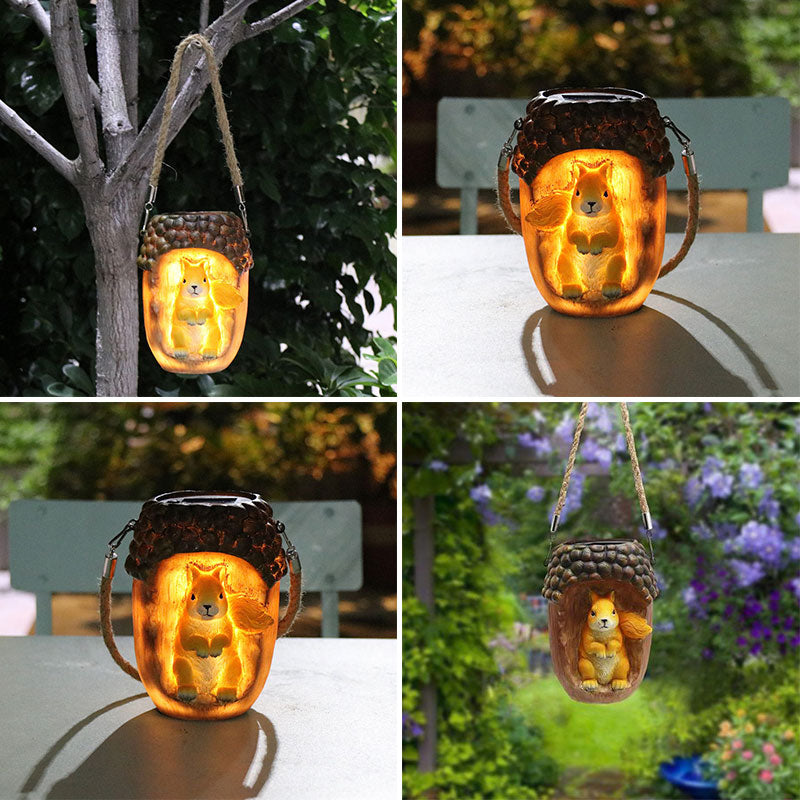 Squirrel Figurine Gift Solar Lamp