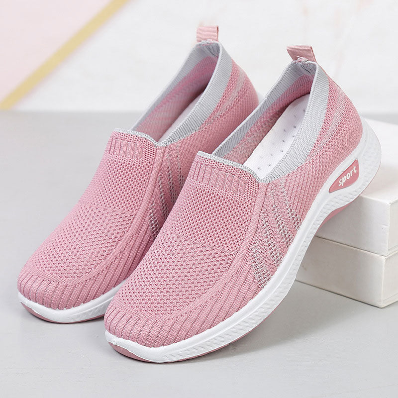 Soft Bottom Middle And Old Mother Shoes Fly Knitting Women's Shoes