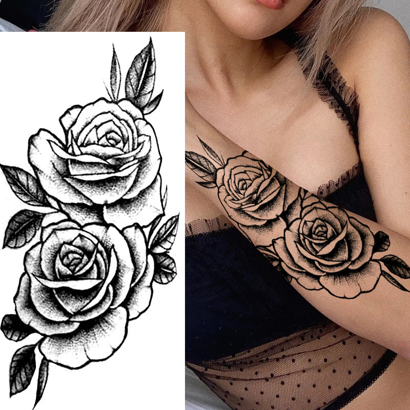 Sketch Flower Full Body Tattoo Sticker