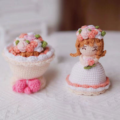 Hand-woven Diy Dress-up Bride Doll