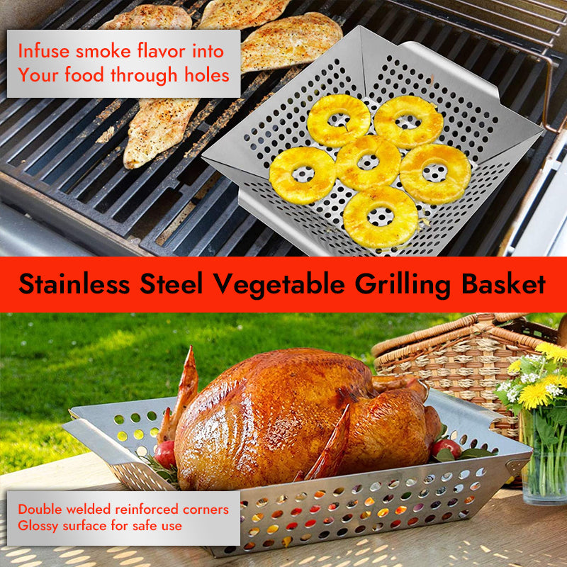 Stainless Steel Vegetable Grilling Basket