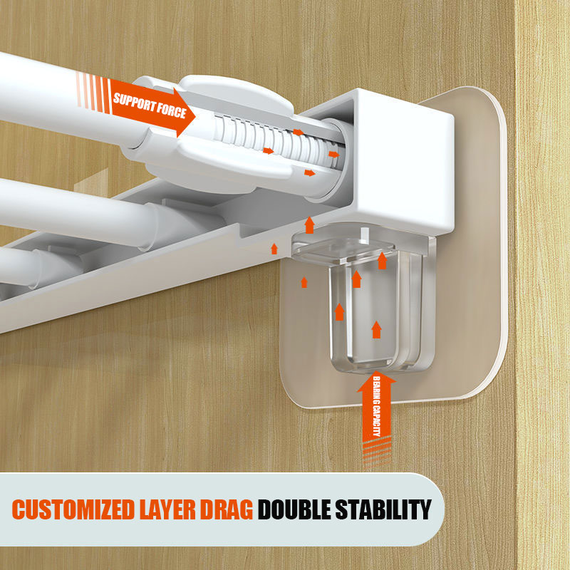 Non-marking And Punching-free Cabinet Partition Fixed Support Mop