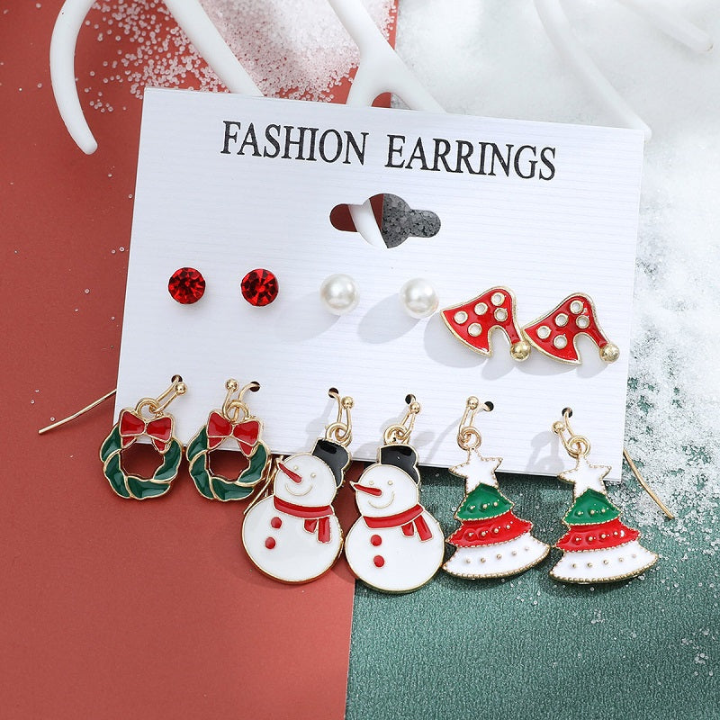 Christmas Stud Earrings Set