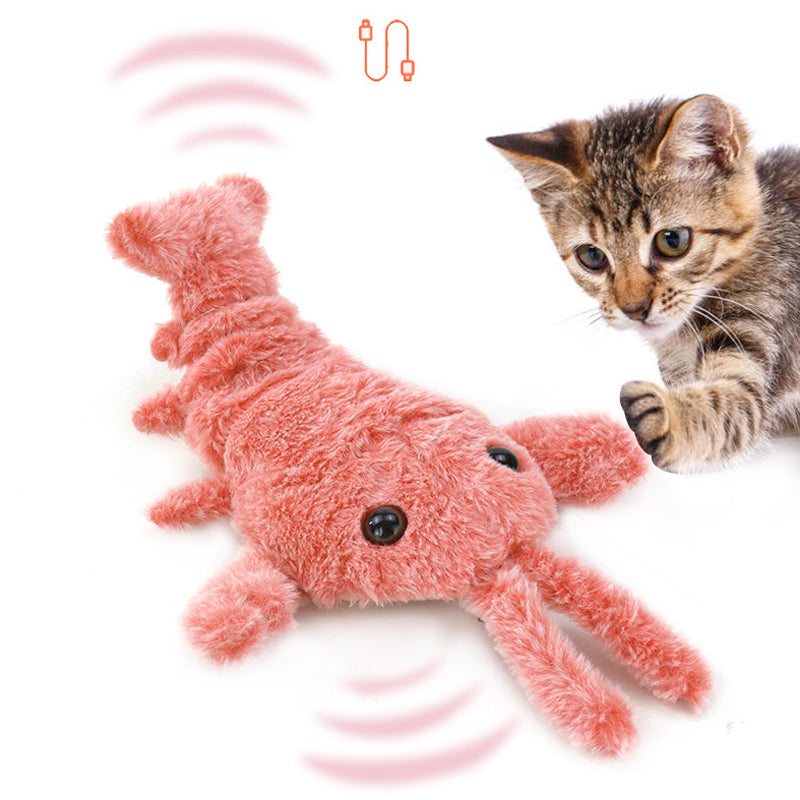 Funny Cat Electric Simulation Jumping Shrimp