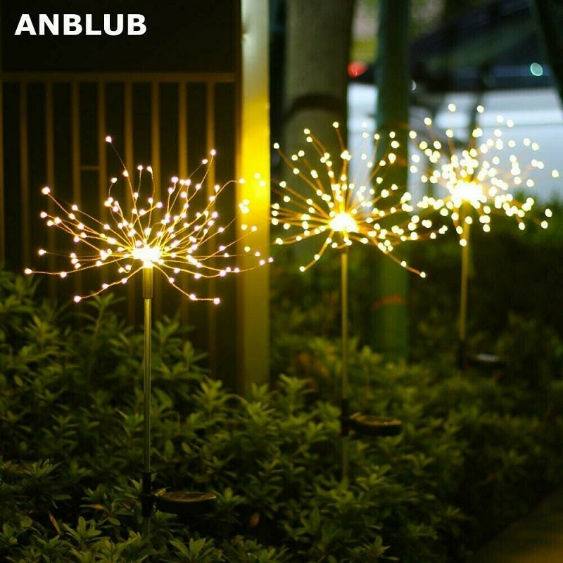 Waterproof Solar Garden Fireworks LED Lamp💡