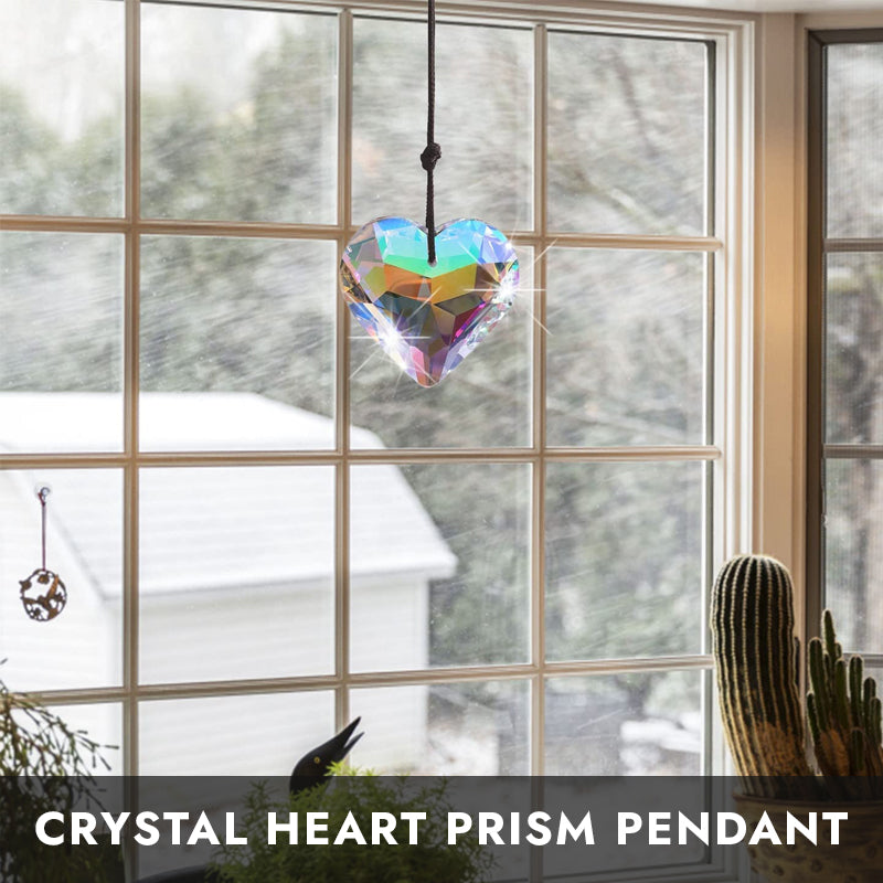 Crystal Heart Prism Pendant