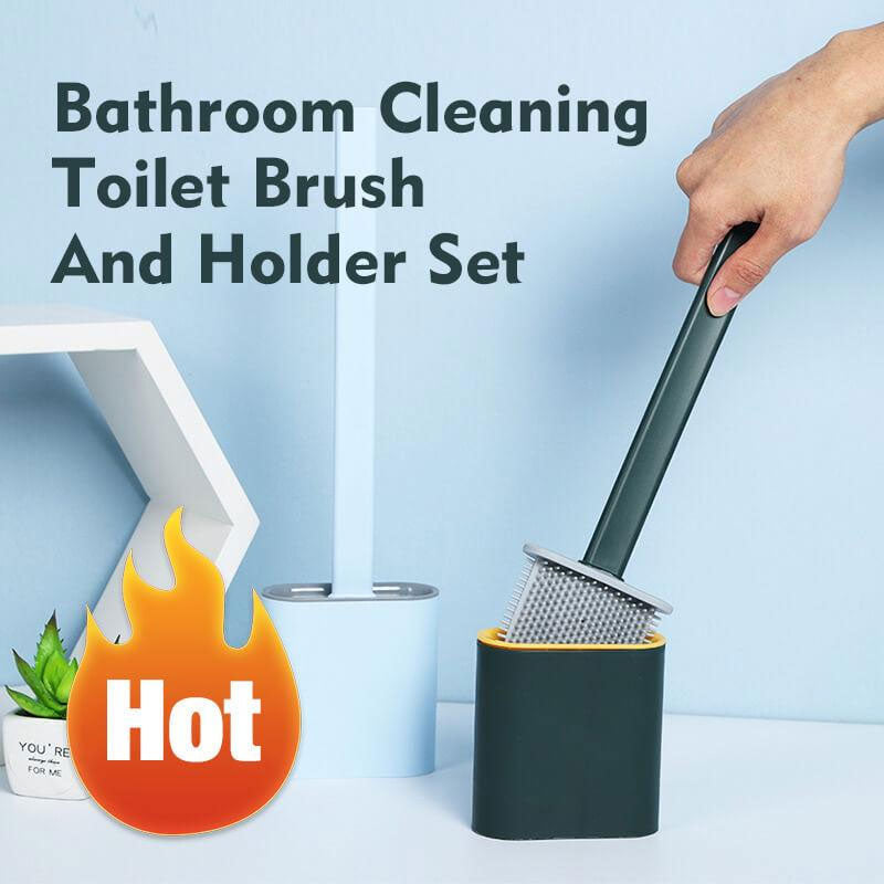 Bathroom Toilet Cleaning Brush And Holder Set