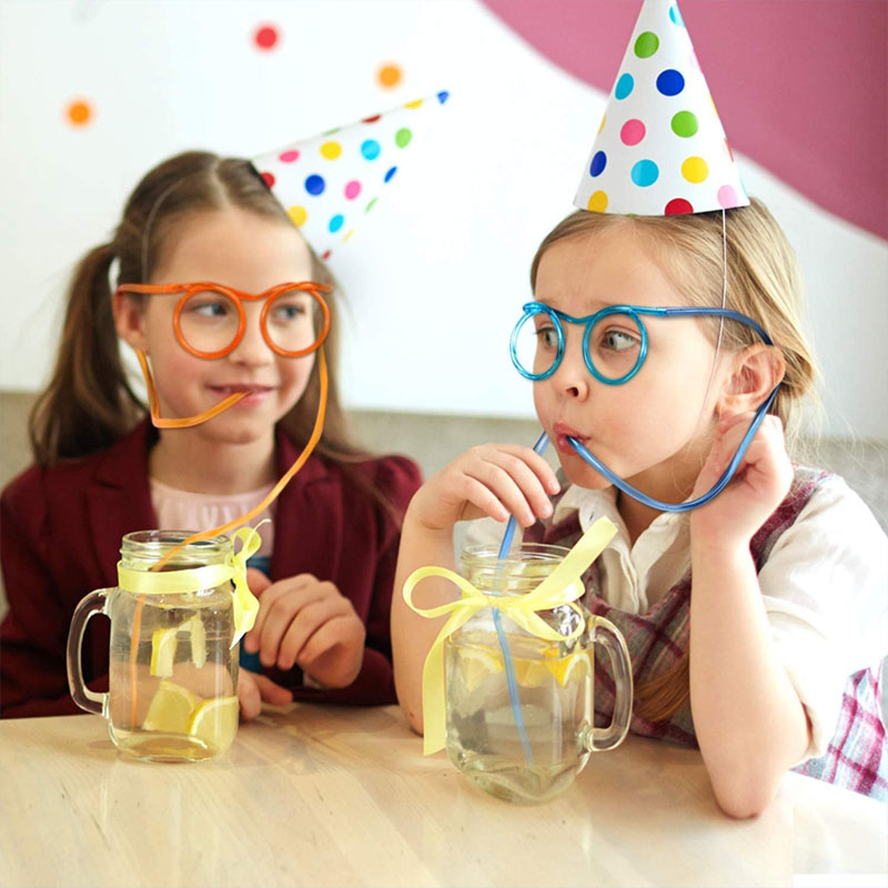 Fun and Funny Children's Glasses Straw