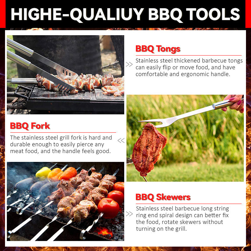 Stainless Steel Barbecue Tool Set