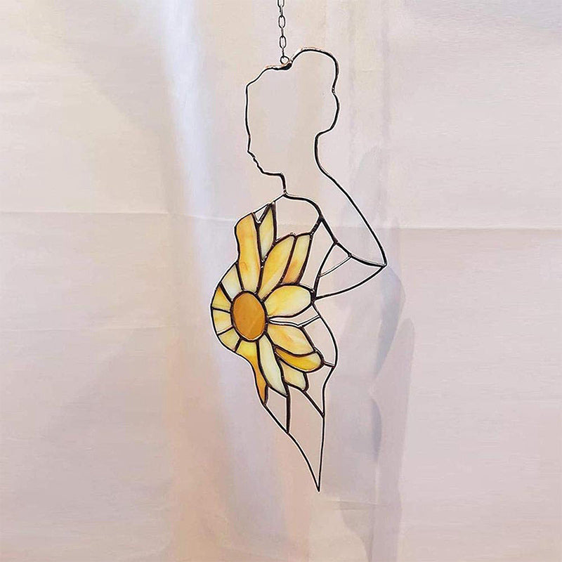 Acrylic Pregnancy Mother Stained Glass Window Ornament