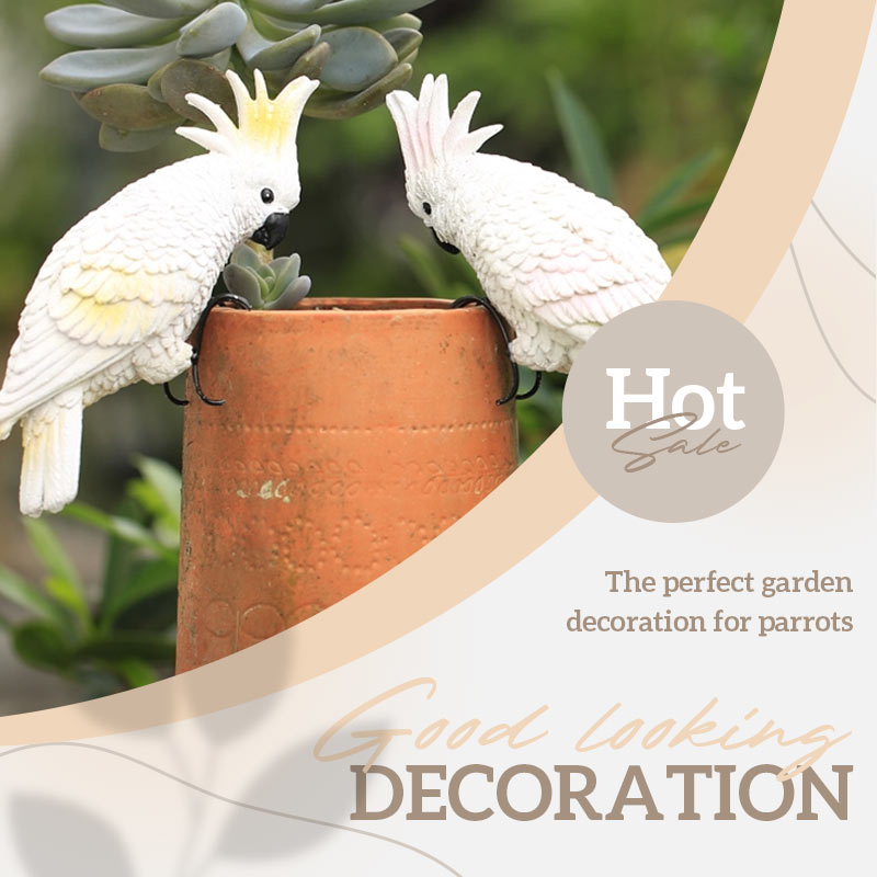 Garden Resin Parrot White Phoenix Pendant Decoration