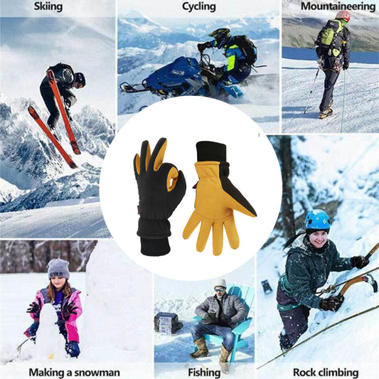 Deerskin Warm And Cold Ski Gloves