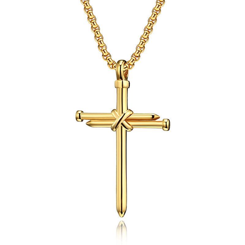 Nail Cross Necklace