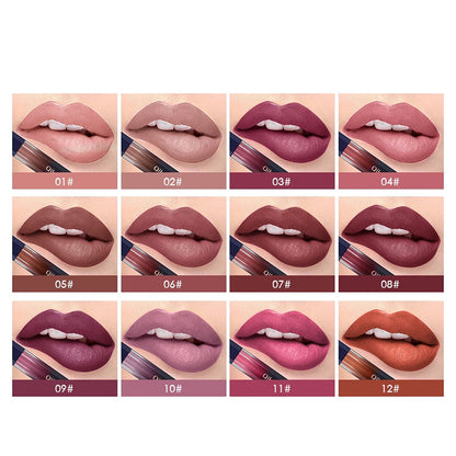 Lip Makeup Maroon 12 Colors Women Lipstick