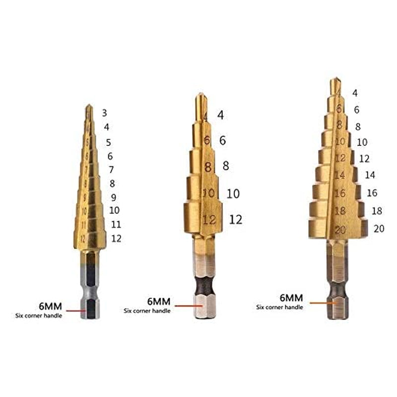 Steel Step Drill Bit (3PCS)