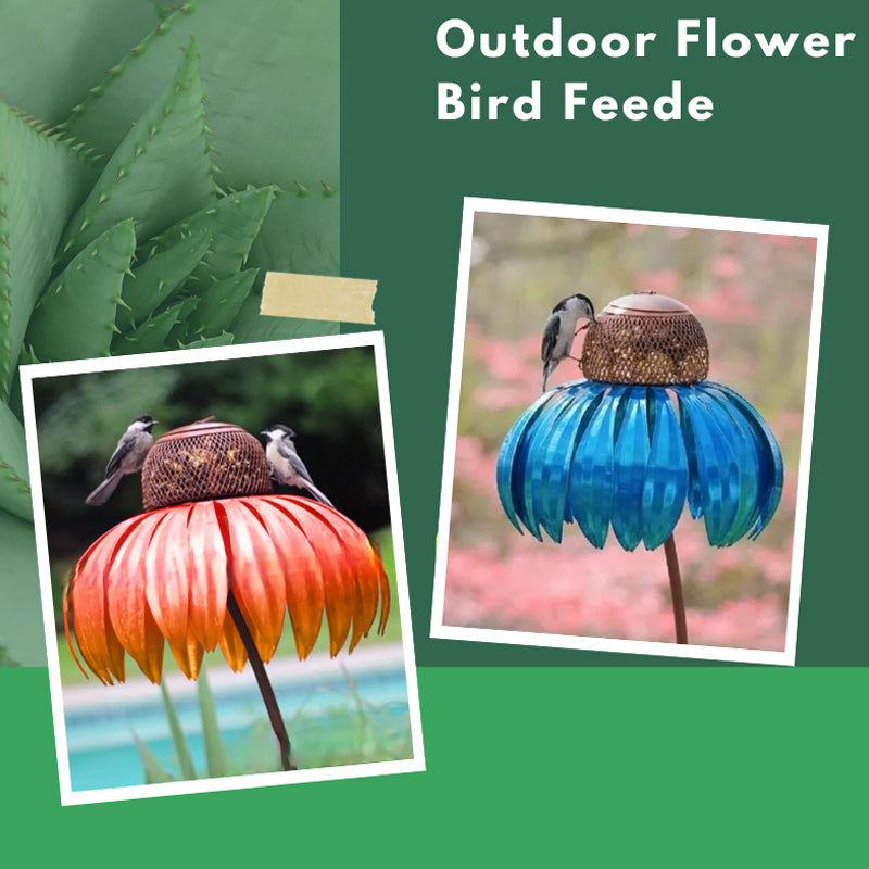 Outdoor Cone Flower Bird Feeder