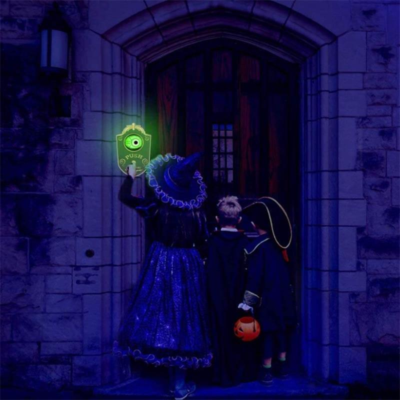 Halloween One-eyed Lightup Eyeball Door Bell Decoration