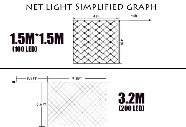 Net Mesh Waterproof String Lights💡