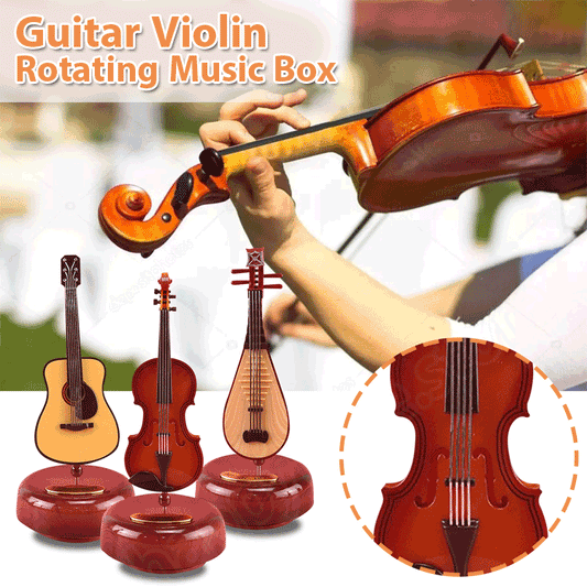 Guitar Violin Rotating Music Box