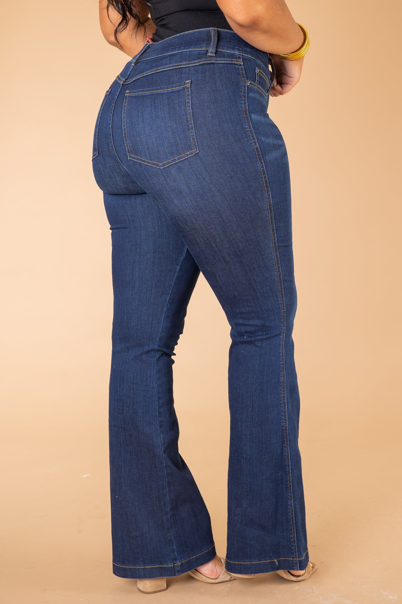 Women's No-Button Stretch Flare Jeans (Buy 2 Free Shipping)