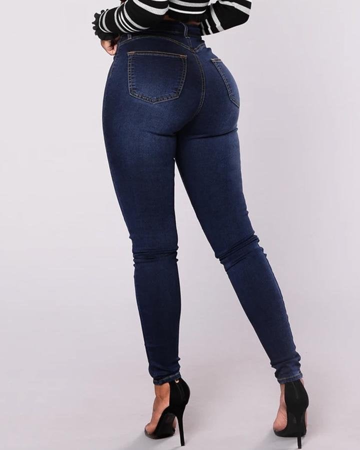 Double Breasted High Waist Skinny Jeans🔥HotSale🔥