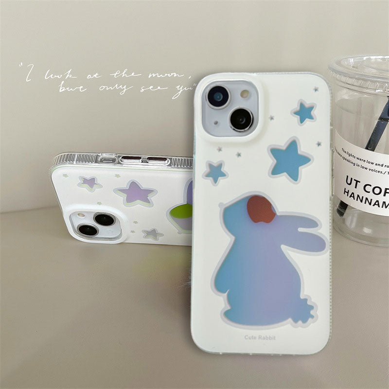 Laser Colorful Rabbit Phone Case