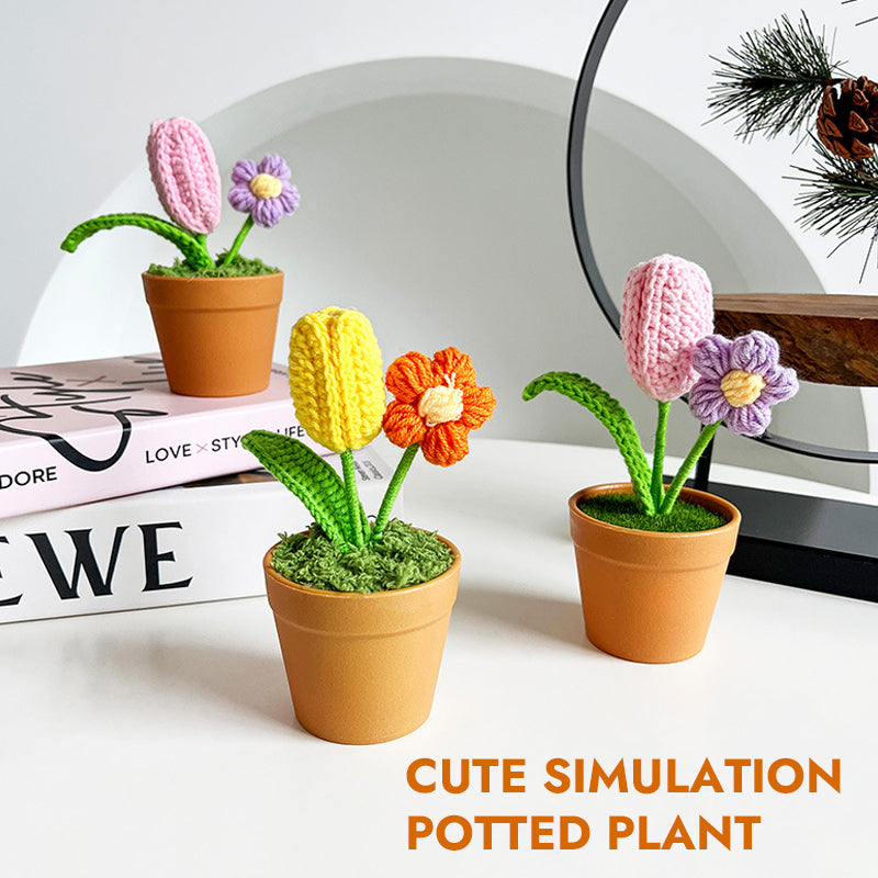 Cute Doll Rose Bouquet Simulation Potted Plant