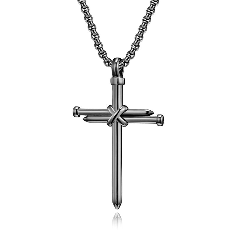 Nail Cross Necklace