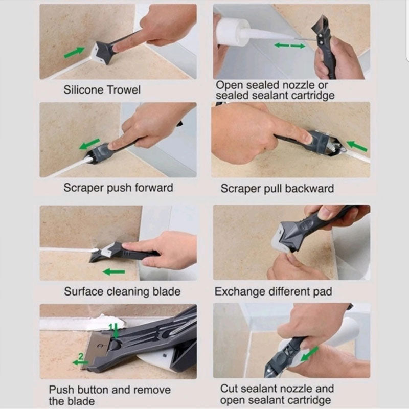 Multi-functional Silicone Rubber Shoveler Angle Seam Glue Removal Knife