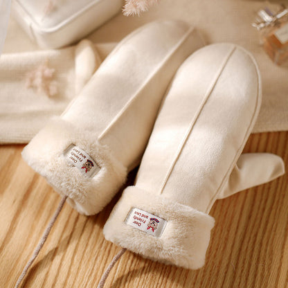 Thick Mittens With Halterneck Gloves