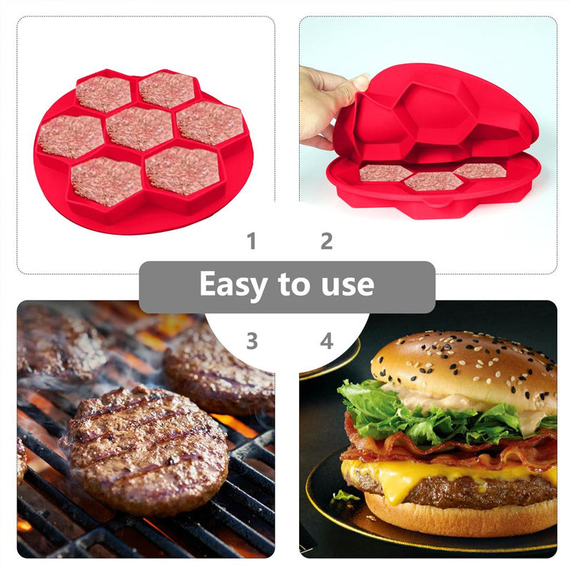 Honeycomb 7-hole Hexagonal Frozen Meatloaf Mold