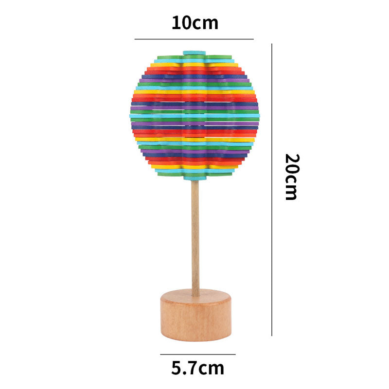 Lollipop Rotating Wooden Spinner