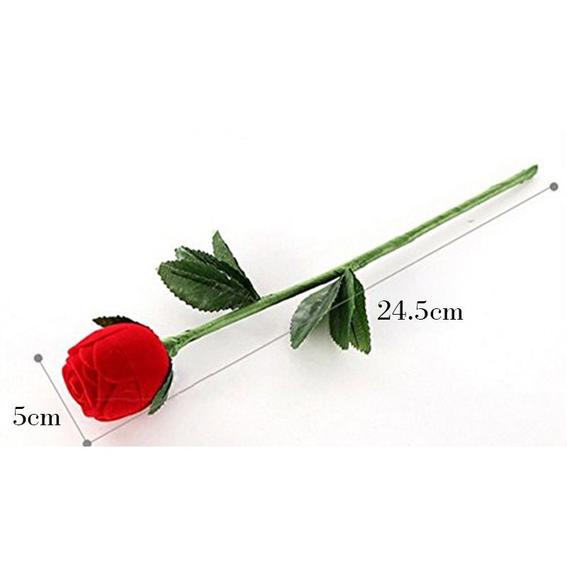 Ring Box Artificial Long Stem Rose