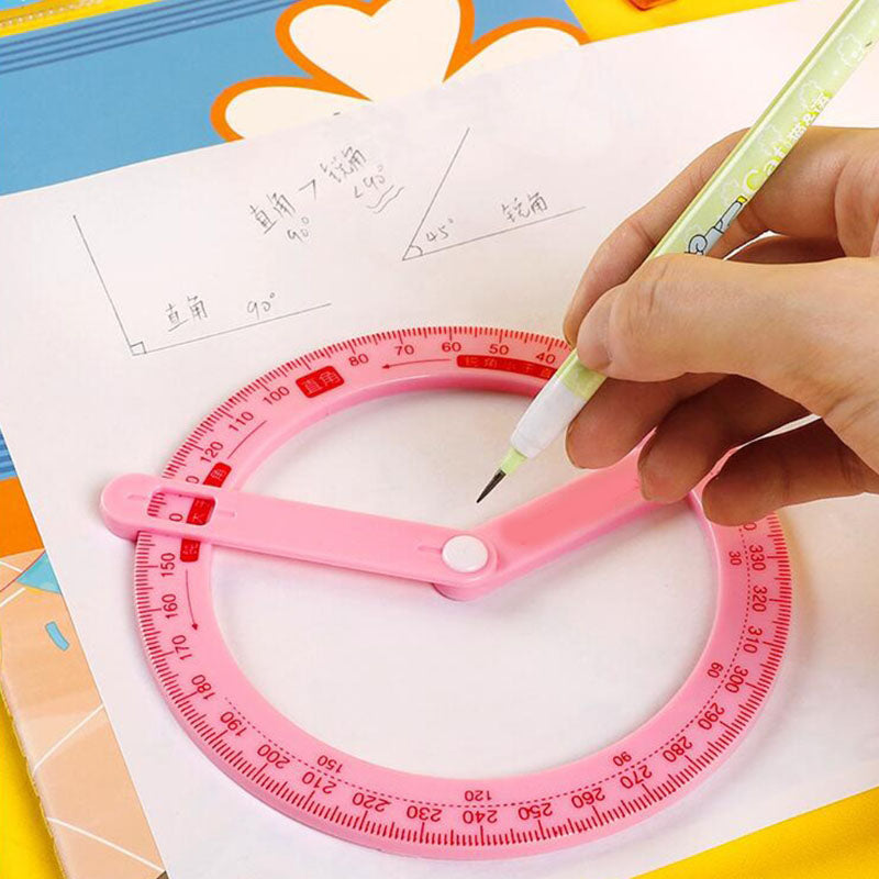 360° Plastic Degree Protractor