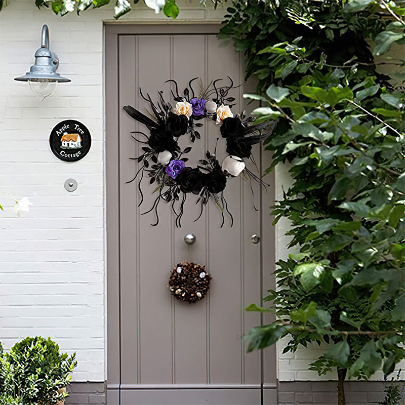 Rose Wreath with Skull