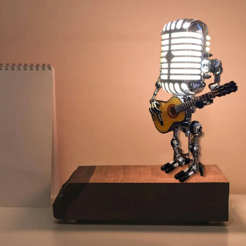 Old microphone night light Robot light