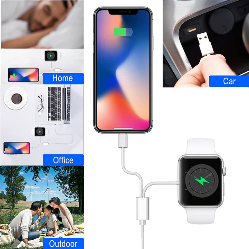 2 in 1 Smart IWatch Charging Cable