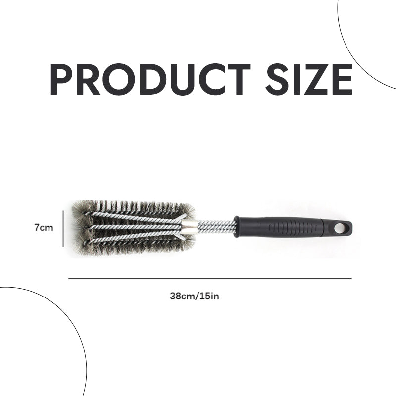 Three-head BBQ Grill Cleaning Wire Brush