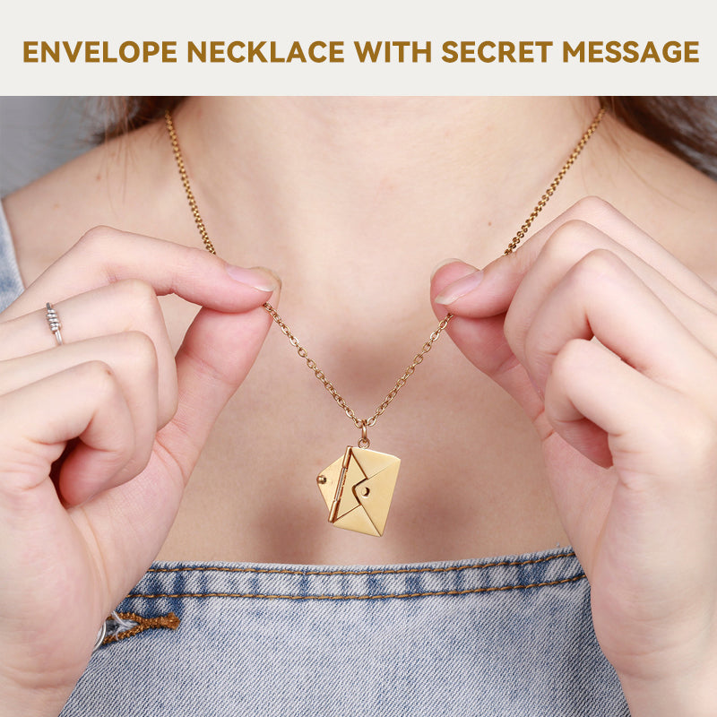 Envelope Necklace with Secret Message