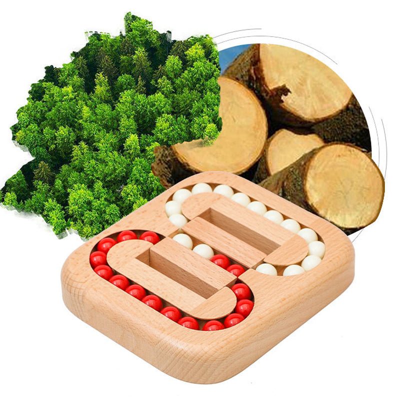 Flat Rolling Ball Educational Wooden Toy