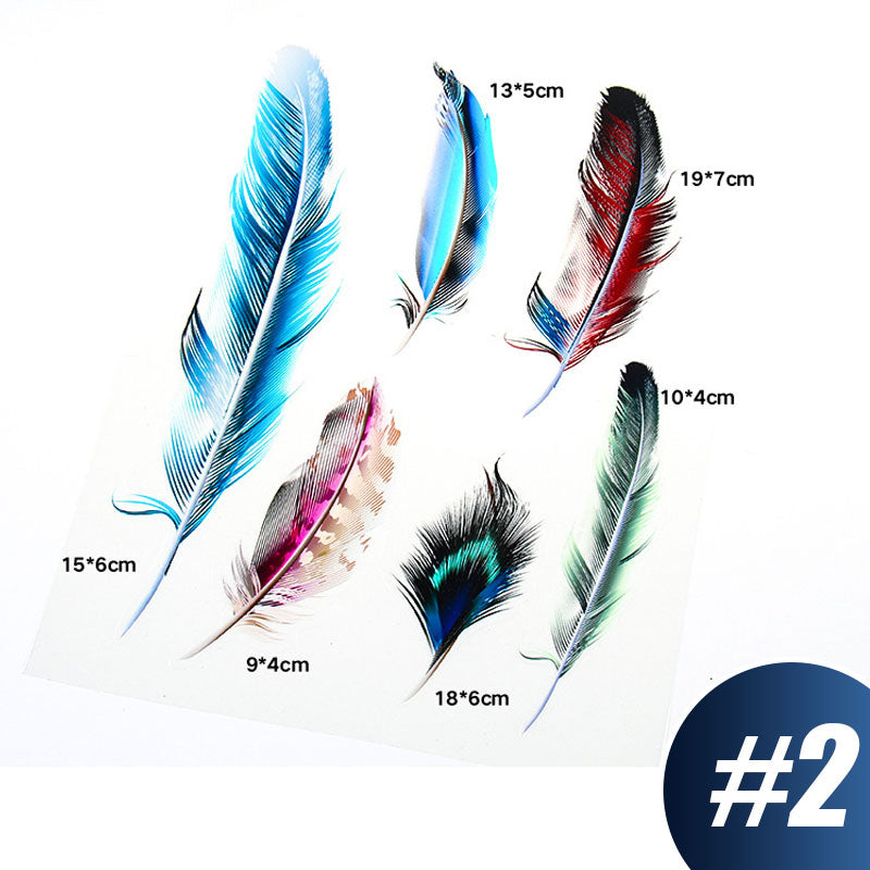 Feather Car Body Bumper Stickers