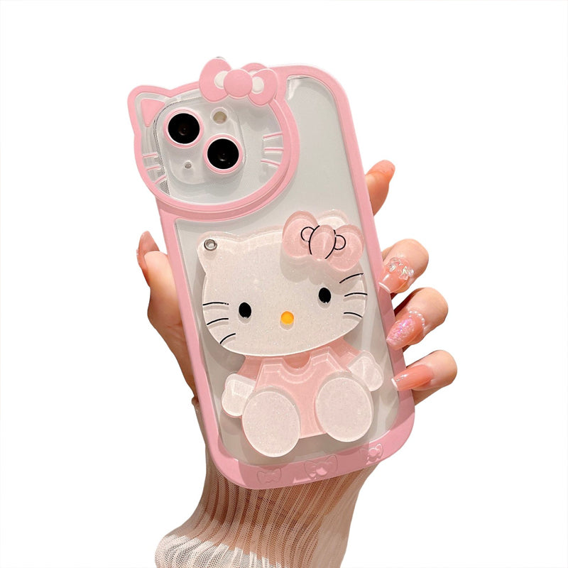 KT Cat Makeup Mirror Mobile Phone Case