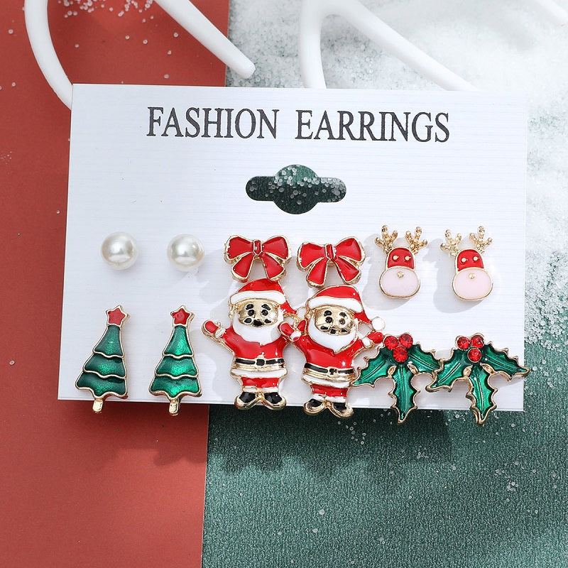 Christmas Stud Earrings Set