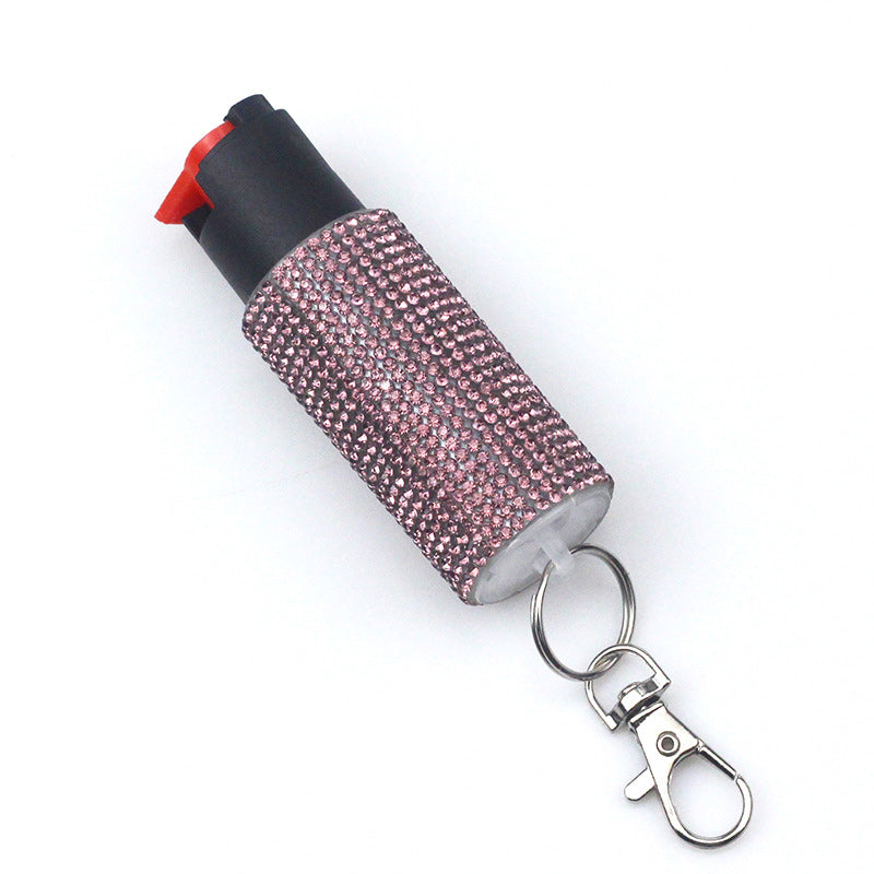 Self Defense Spray Diamond Keychain