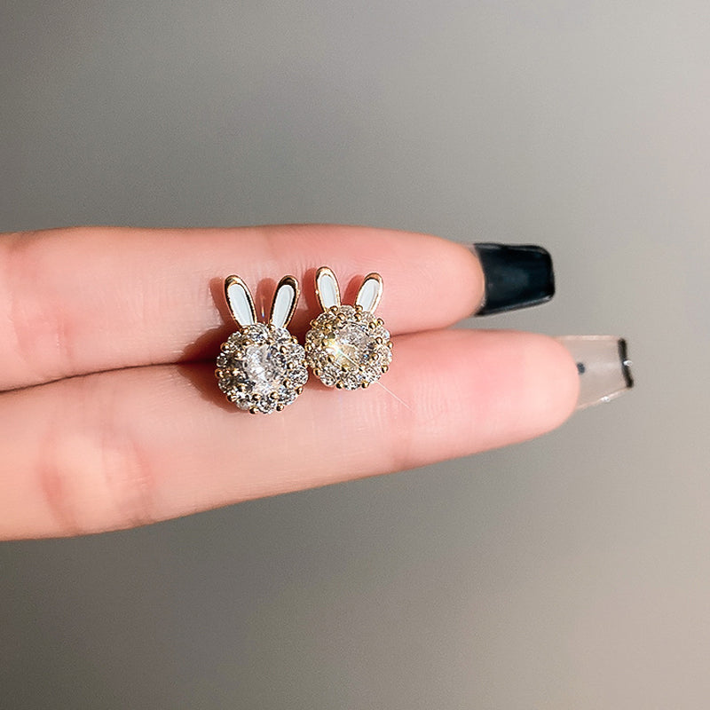 Zircon Rabbit Earrings
