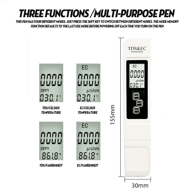 Three-in-one Water Quality Detection Pen