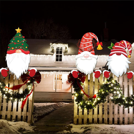 Christmas Fence Peeper Decoration