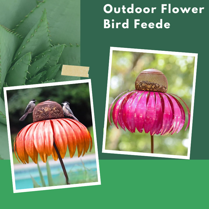 Outdoor Cone Flower Bird Feeder