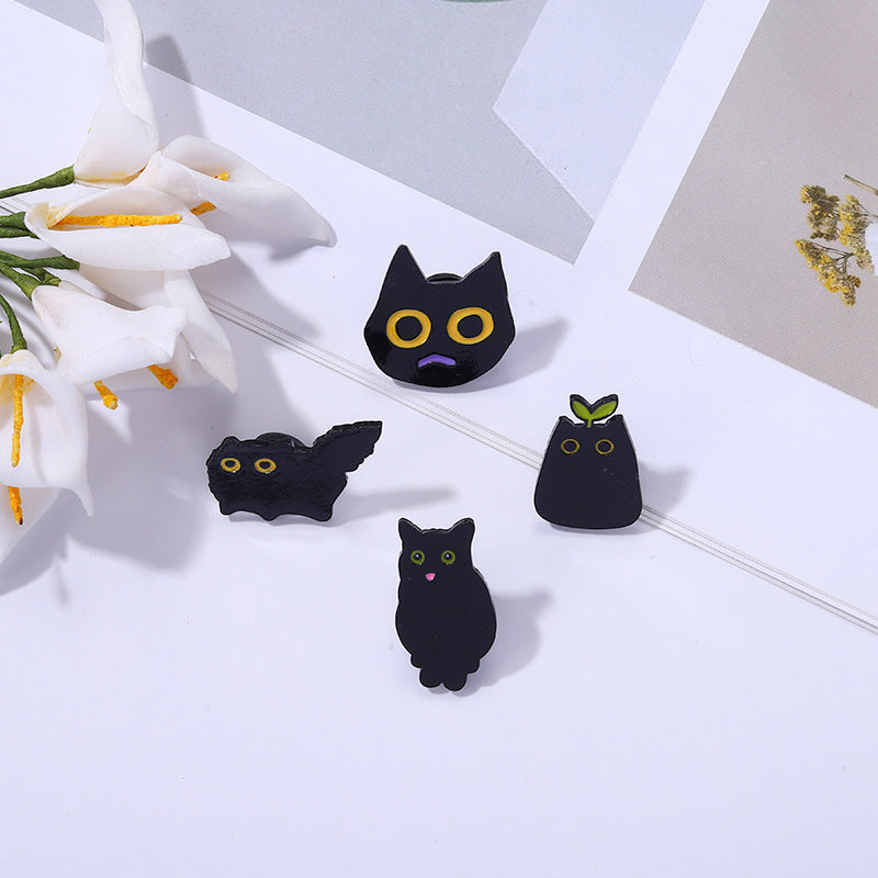 Black Cat Animal Brooch